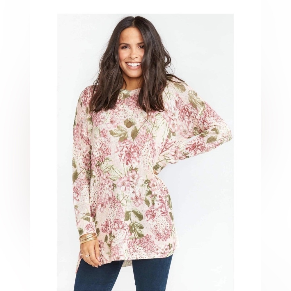 Show Me Your MuMu Bonfire Sweater
Hydrangea Blooms Floral Knit Size Small